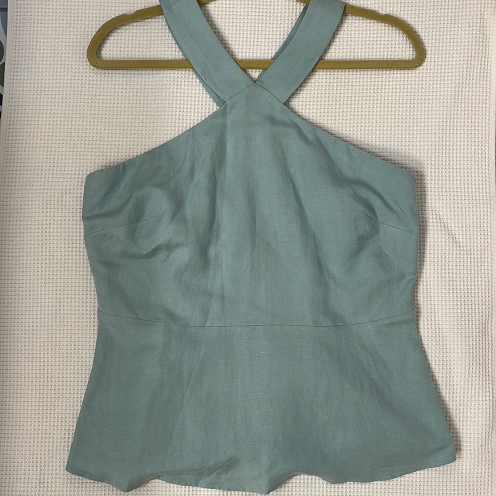 Ann Taylor Factory Linen Blend Halter Tank Top